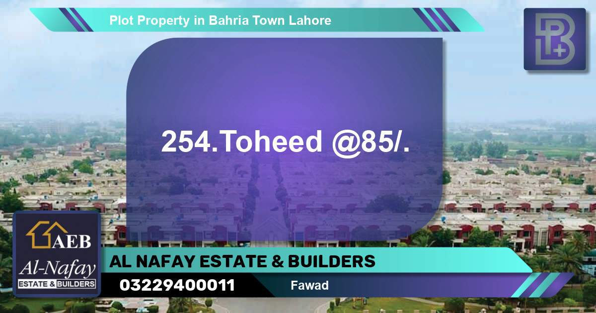 Residential Plot for Sale in Bahria Town, Lahore - (BP-52562)