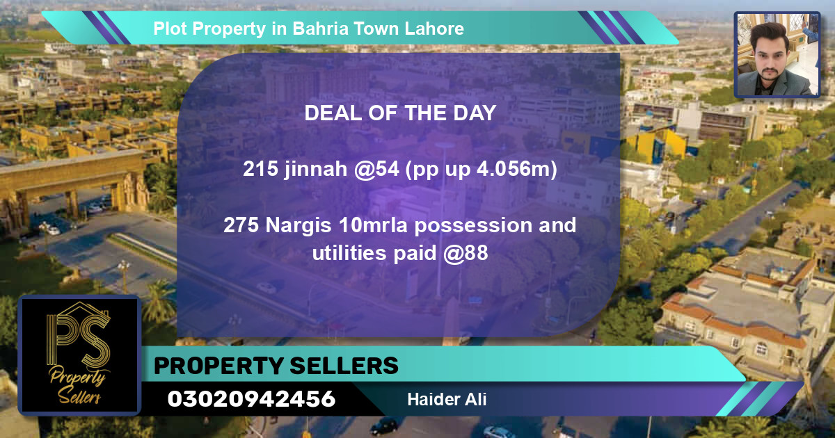 Residential Plot for Sale in Bahria Town, Lahore - (BP-52573)