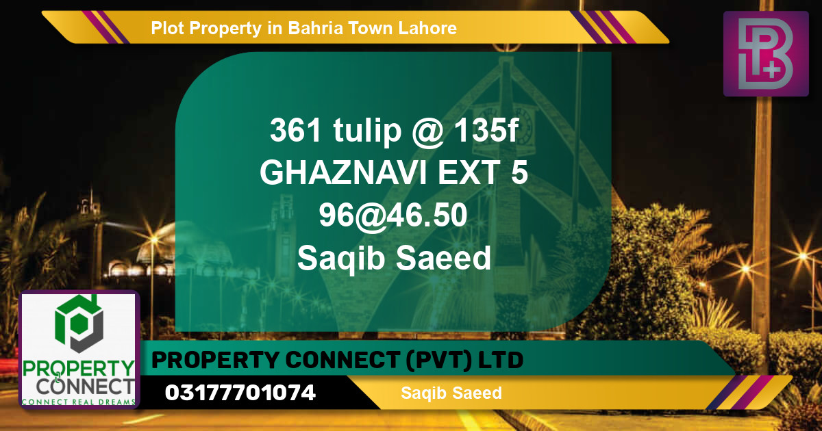 Residential Plot for Sale in Bahria Town, Lahore - (BP-52577)
