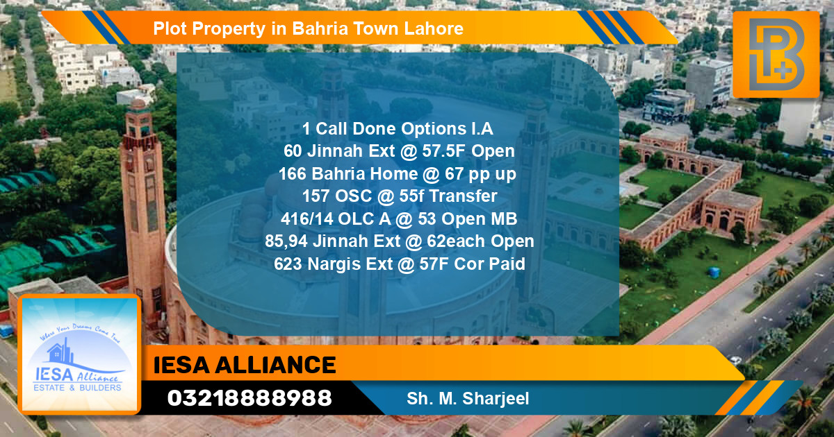 Residential Plot for Sale in Bahria Town, Lahore - (BP-52597)