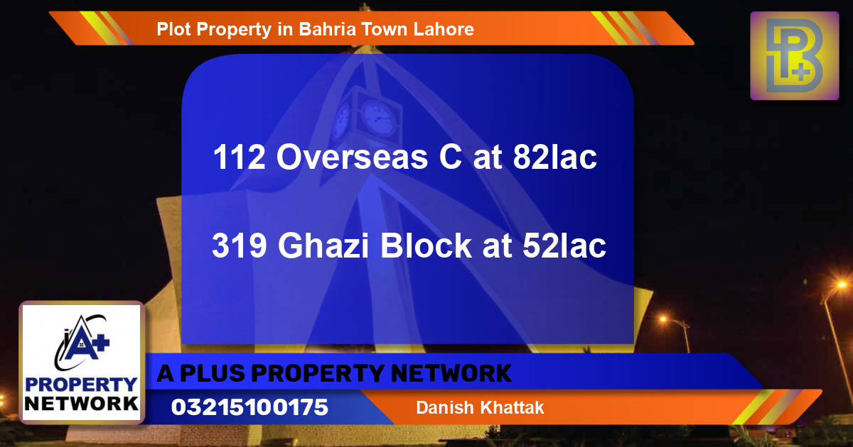 Residential Plot for Sale in Bahria Town, Lahore - (BP-52604)
