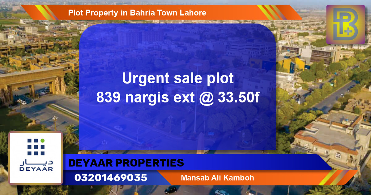 Residential Plot for Sale in Bahria Town, Lahore - (BP-52619)