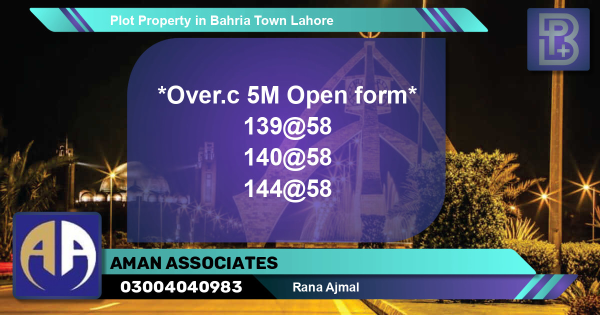 Residential Plot for Sale in Bahria Town, Lahore - (BP-52627)