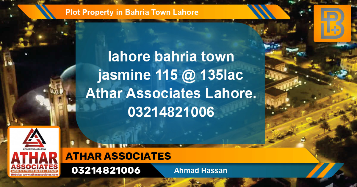 Residential Plot for Sale in Bahria Town, Lahore - (BP-52653)