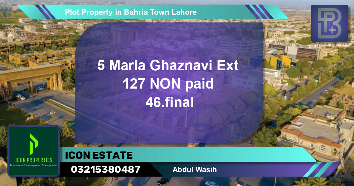 Residential Plot for Sale in Bahria Town, Lahore - (BP-52679)