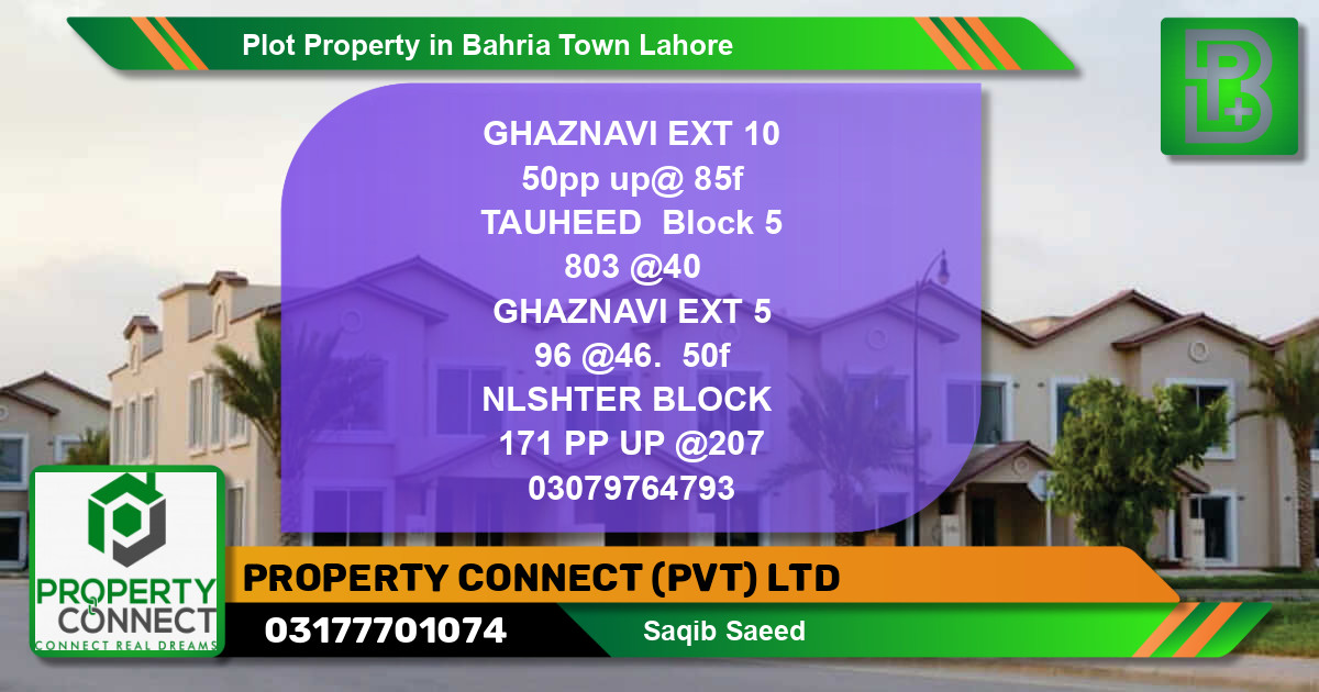 Residential Plot for Sale in Bahria Town, Lahore - (BP-52773)
