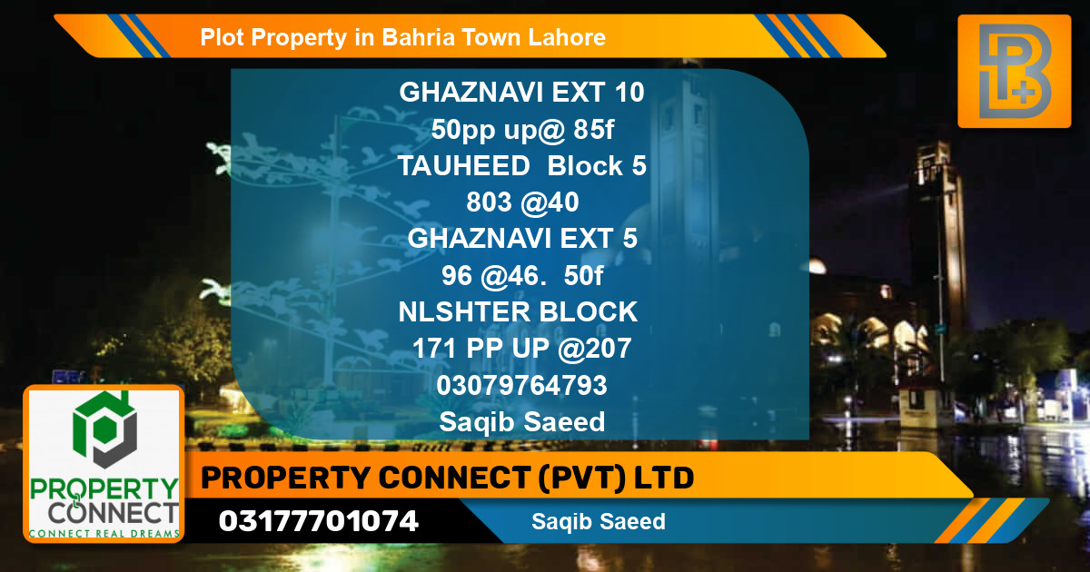 Residential Plot for Sale in Bahria Town, Lahore - (BP-52774)
