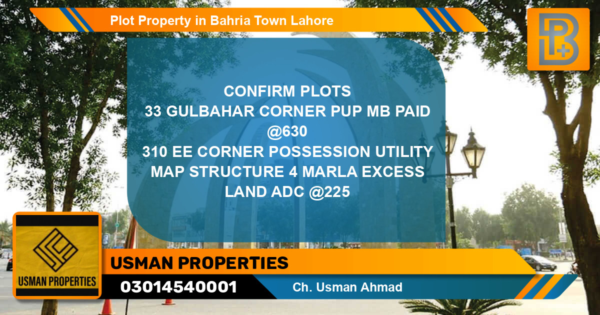 Residential Plot for Sale in Bahria Town, Lahore - (BP-52779)