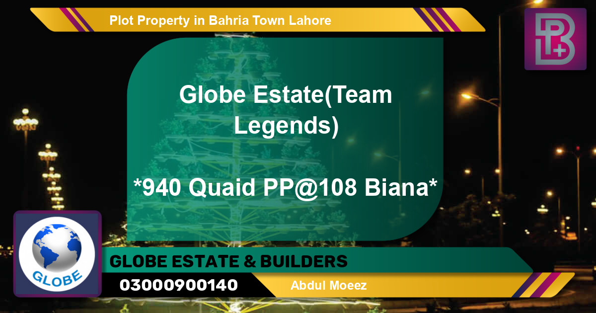 Residential Plot for Sale in Bahria Town, Lahore - (BP-52781)