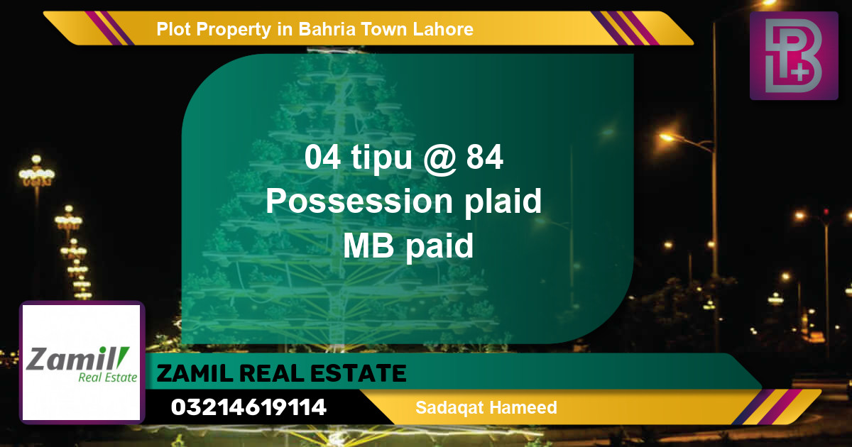 Residential Plot for Sale in Bahria Town, Lahore - (BP-52798)
