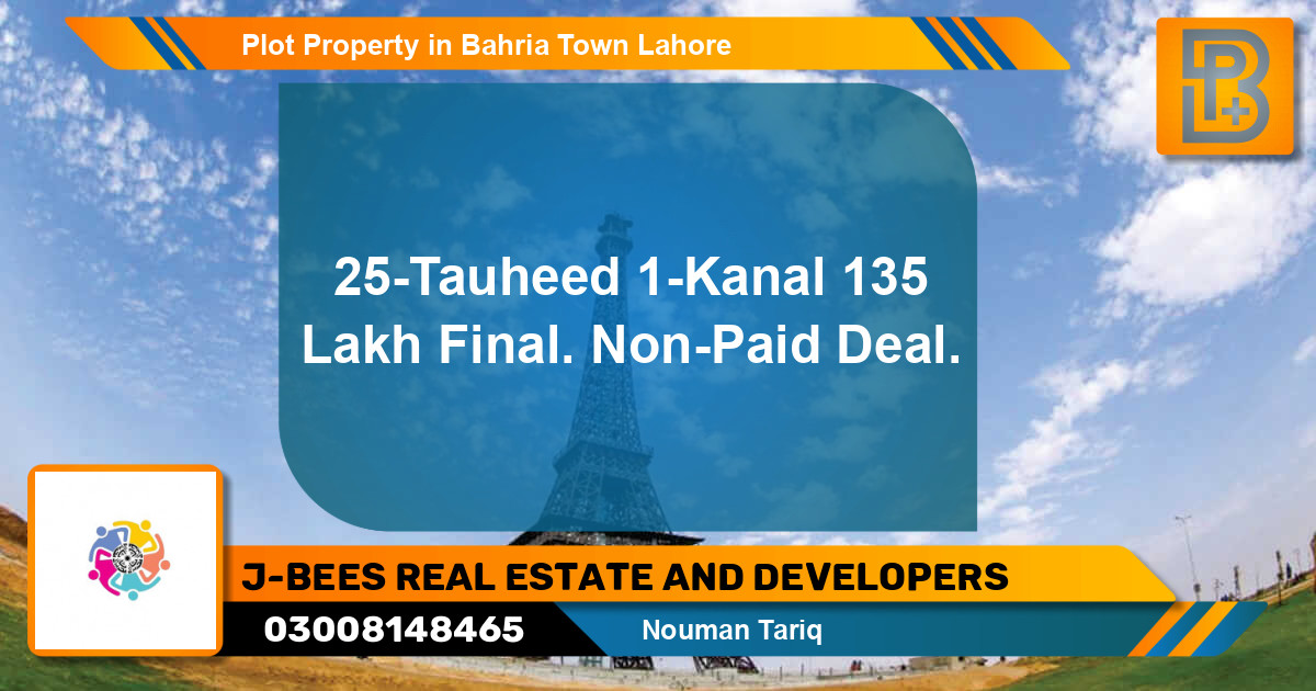 Residential Plot for Sale in Bahria Town, Lahore - (BP-52800)