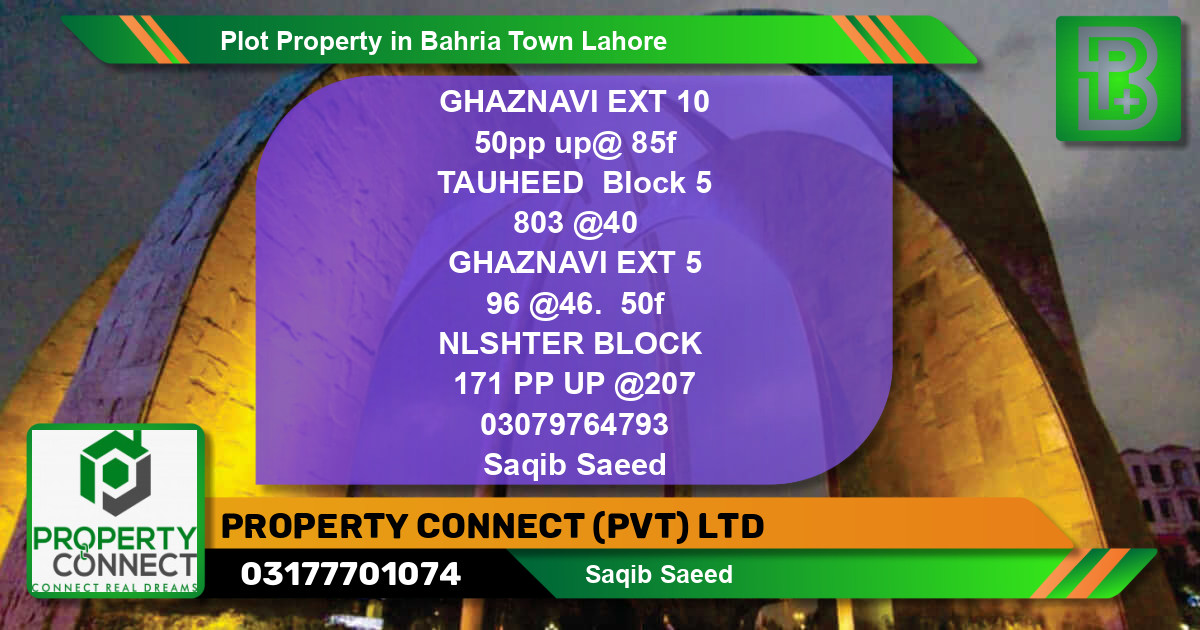 Residential Plot for Sale in Bahria Town, Lahore - (BP-52826)
