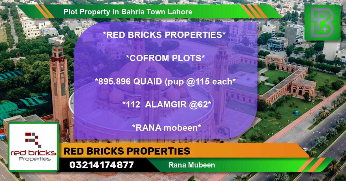 Residential Plot for Sale in Bahria Town, Lahore - (BP-52864)
