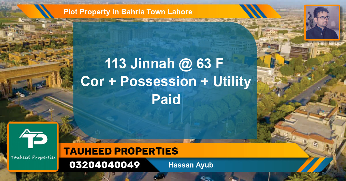 Residential Plot for Sale in Bahria Town, Lahore - (BP-52918)