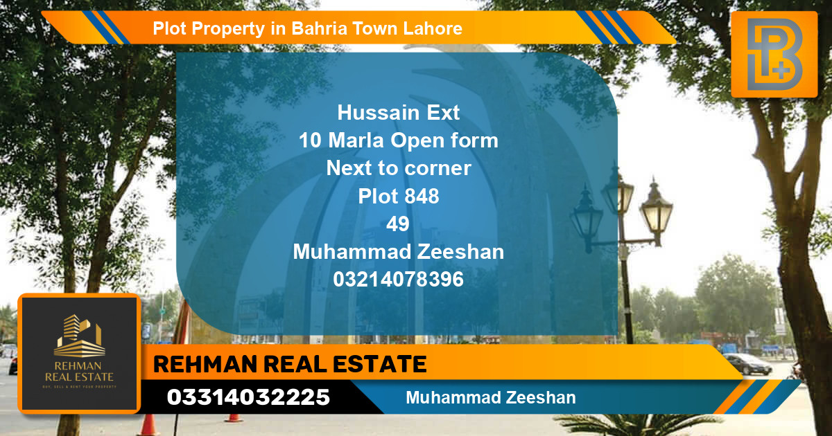 Residential Plot for Sale in Bahria Town, Lahore - (BP-52981)