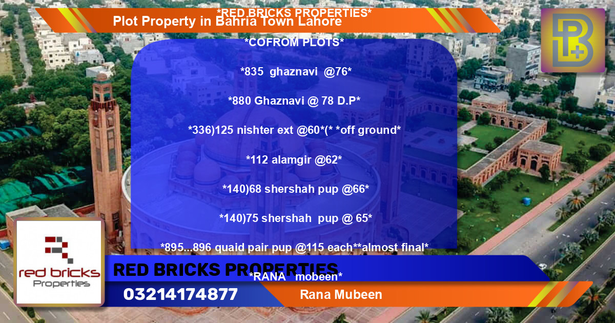 Residential Plot for Sale in Bahria Town, Lahore - (BP-53011)