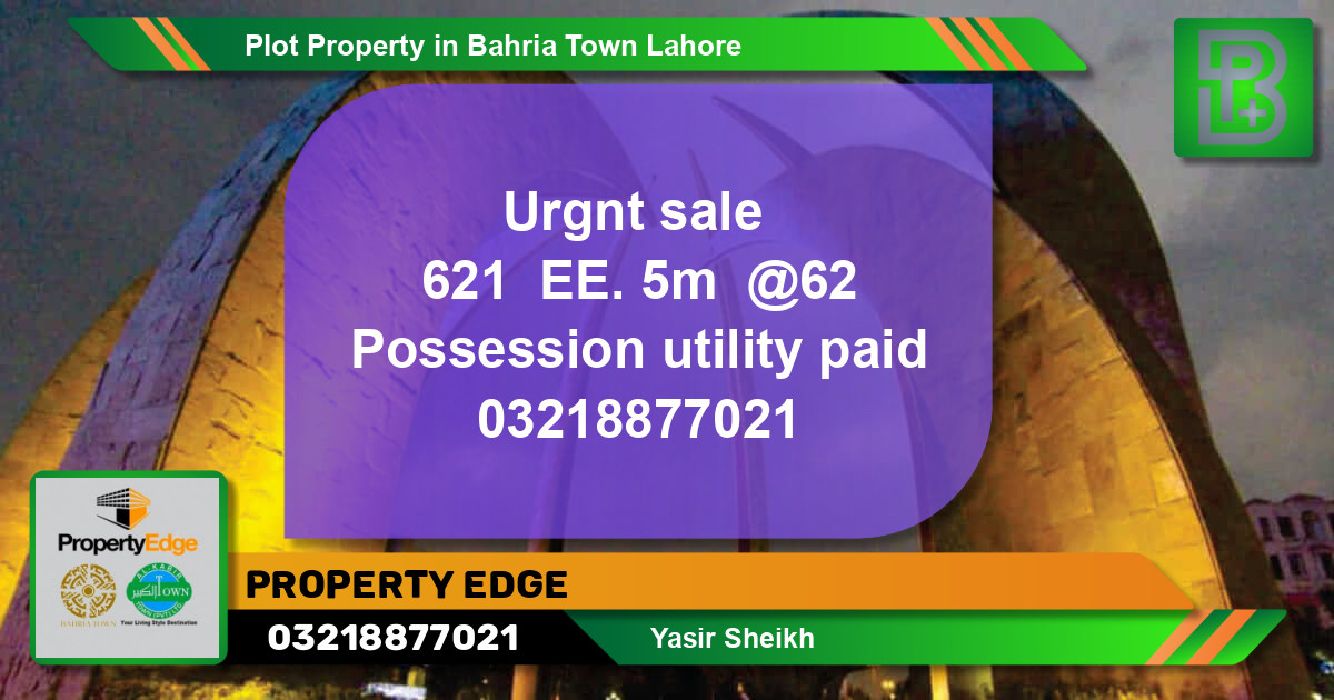 Residential Plot for Sale in Bahria Town, Lahore - (BP-53077)