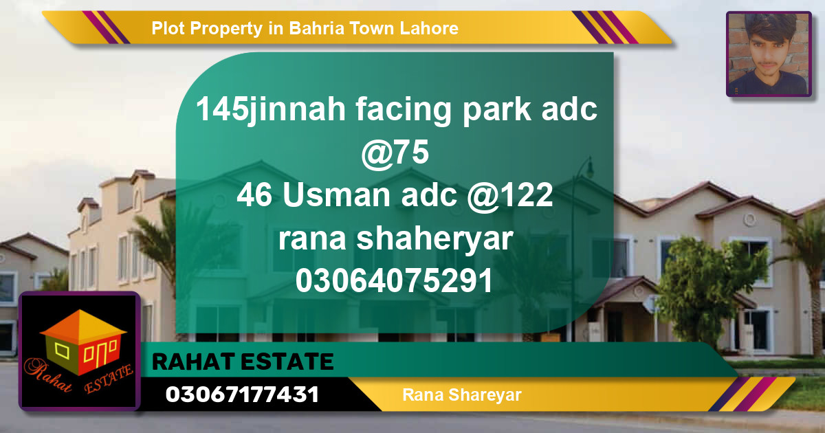 Residential Plot for Sale in Bahria Town, Lahore - (BP-53092)