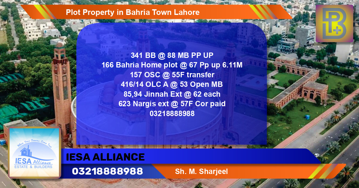 Residential Plot for Sale in Bahria Town, Lahore - (BP-53094)