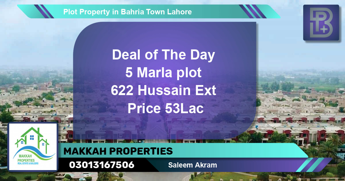 Residential Plot for Sale in Bahria Town, Lahore - (BP-53125)