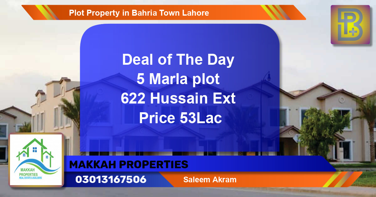 Residential Plot for Sale in Bahria Town, Lahore - (BP-53127)