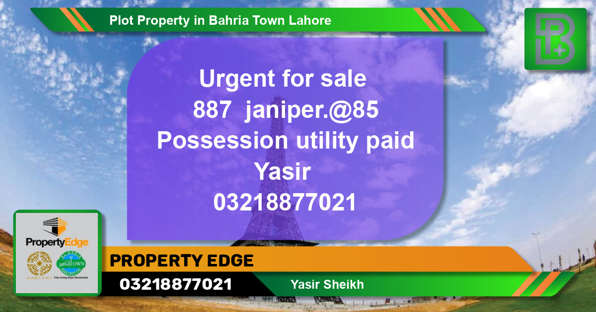 Residential Plot for Sale in Bahria Town, Lahore - (BP-53138)