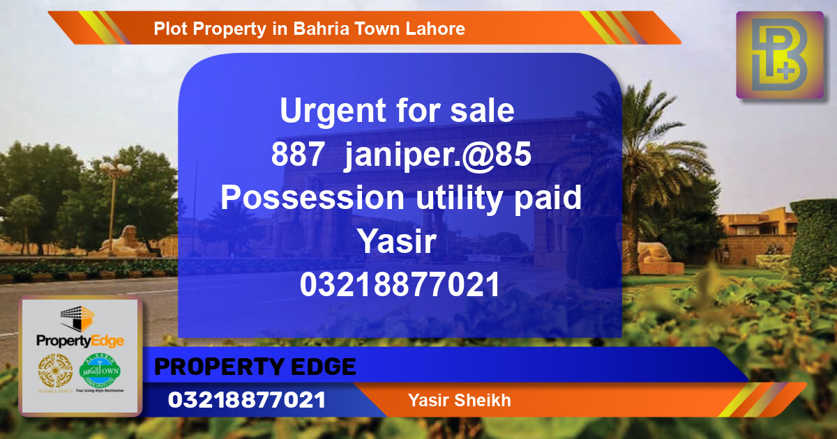 Residential Plot for Sale in Bahria Town, Lahore - (BP-53139)