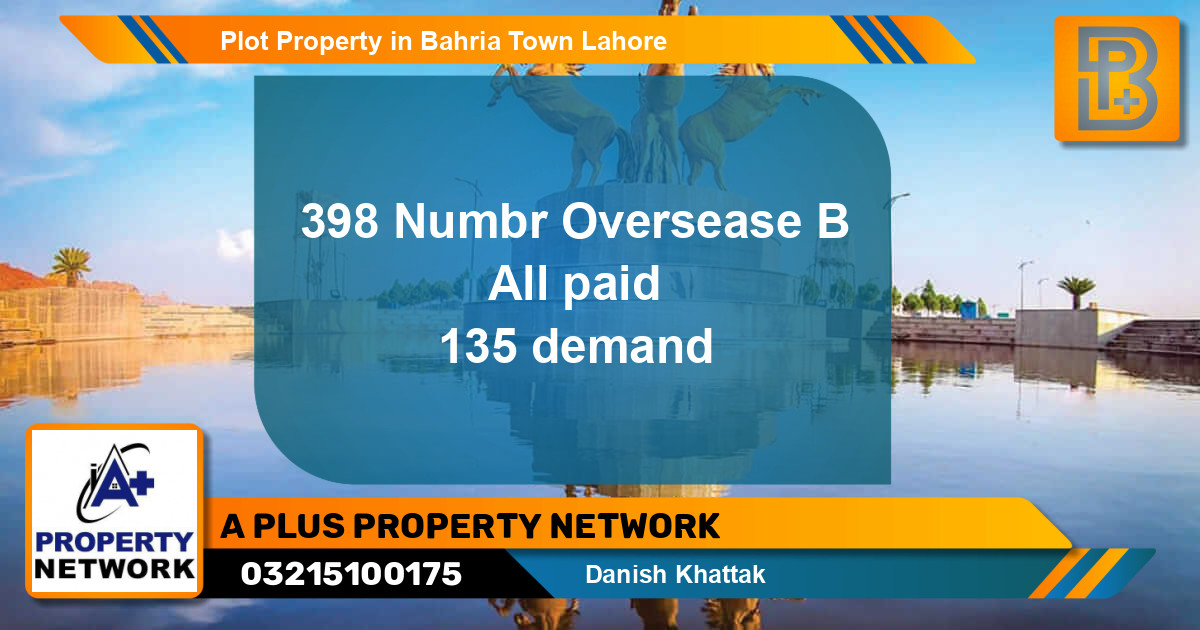 Residential Plot for Sale in Bahria Town, Lahore - (BP-53148)