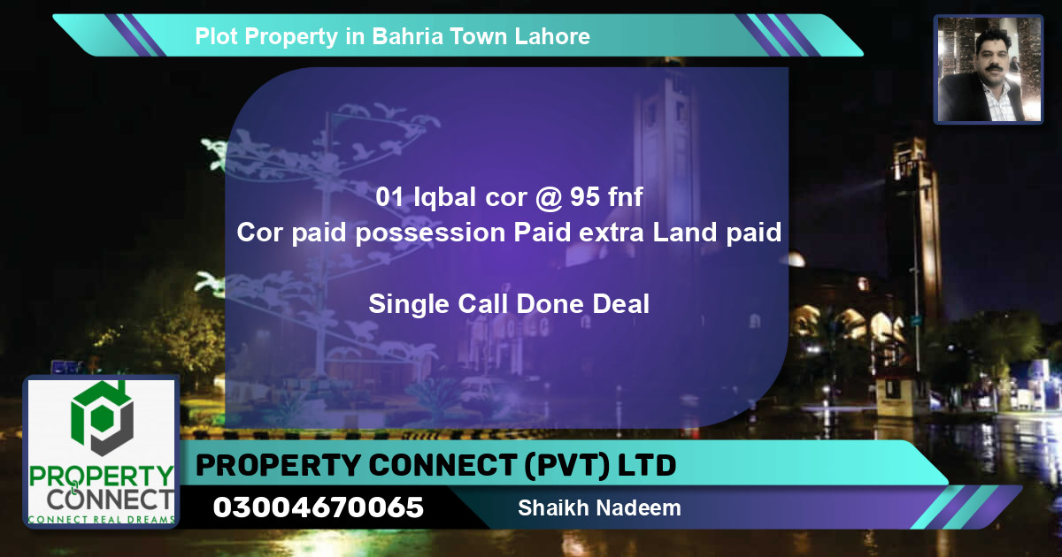 Residential Plot for Sale in Bahria Town, Lahore - (BP-53155)