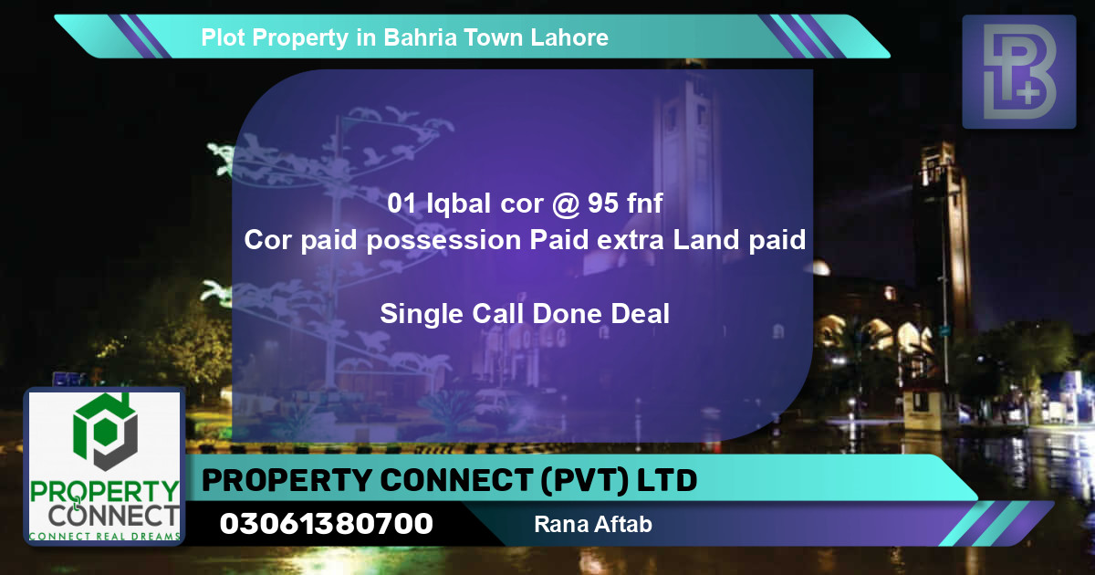 Residential Plot for Sale in Bahria Town, Lahore - (BP-53165)