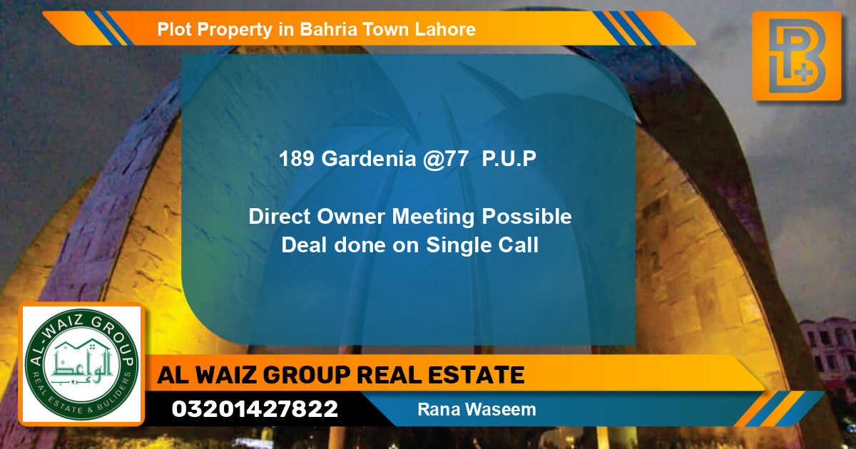 Residential Plot for Sale in Bahria Town, Lahore - (BP-53171)