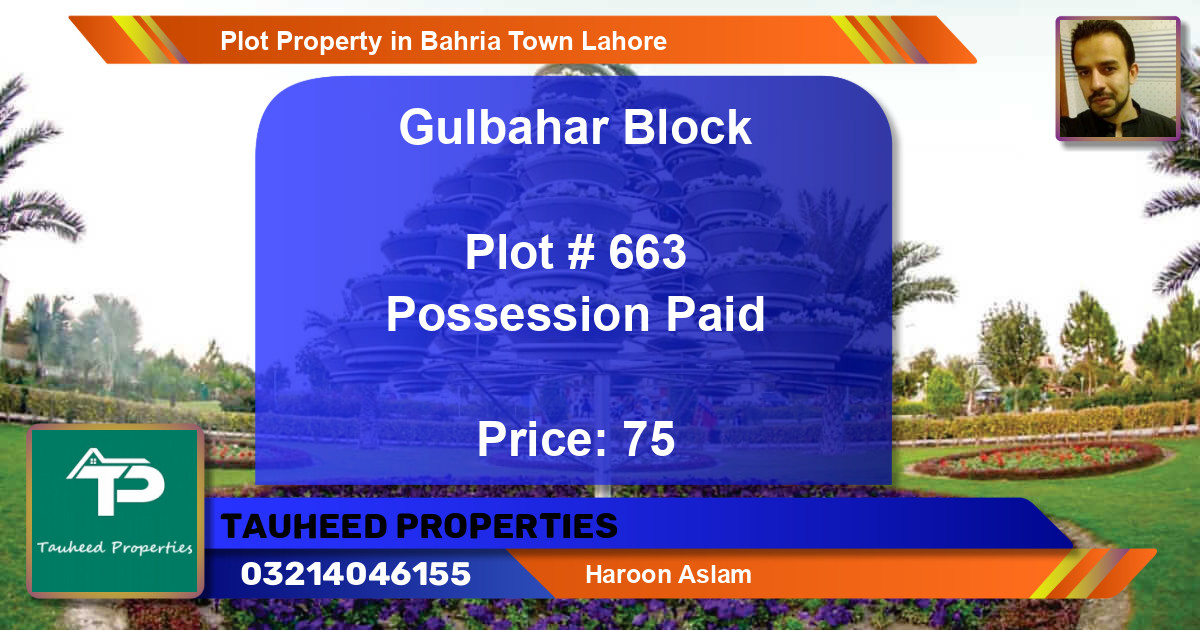 Residential Plot for Sale in Bahria Town, Lahore - (BP-53181)