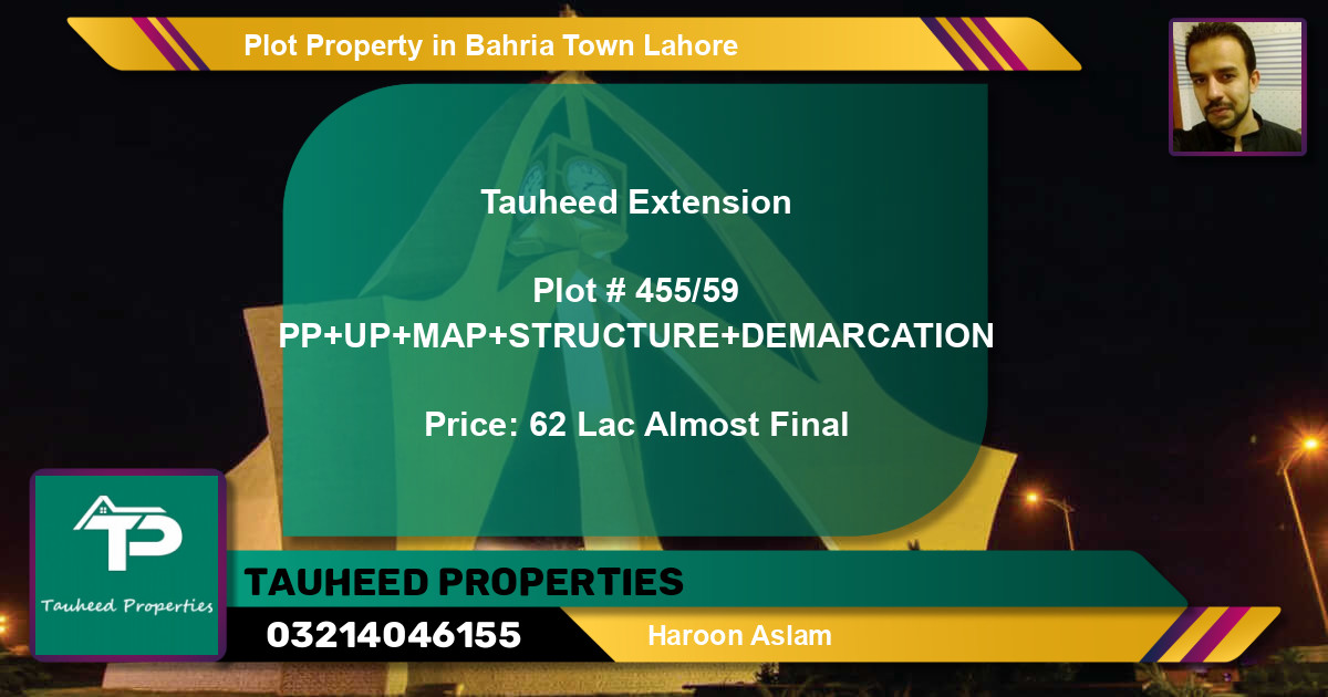 Residential Plot for Sale in Bahria Town, Lahore - (BP-53186)