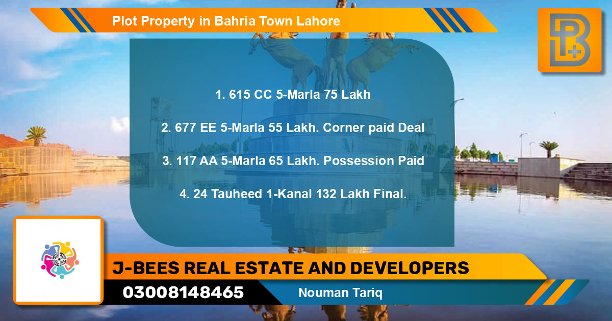 Residential Plot for Sale in Bahria Town, Lahore - (BP-53269)