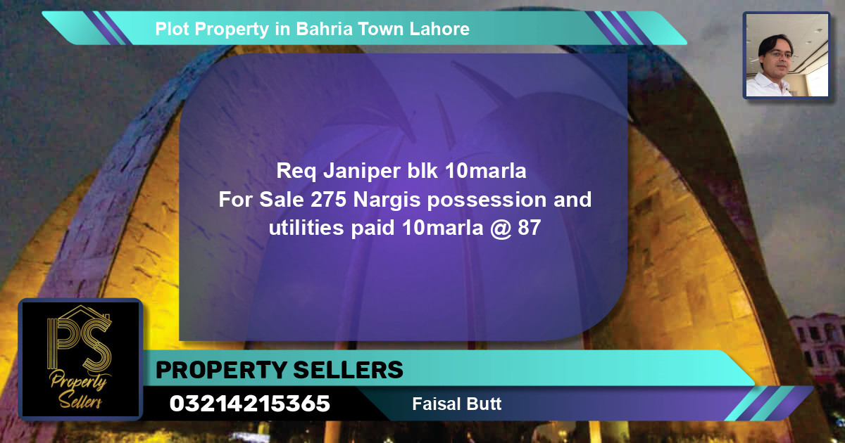 Residential Plot for Sale in Bahria Town, Lahore - (BP-53287)