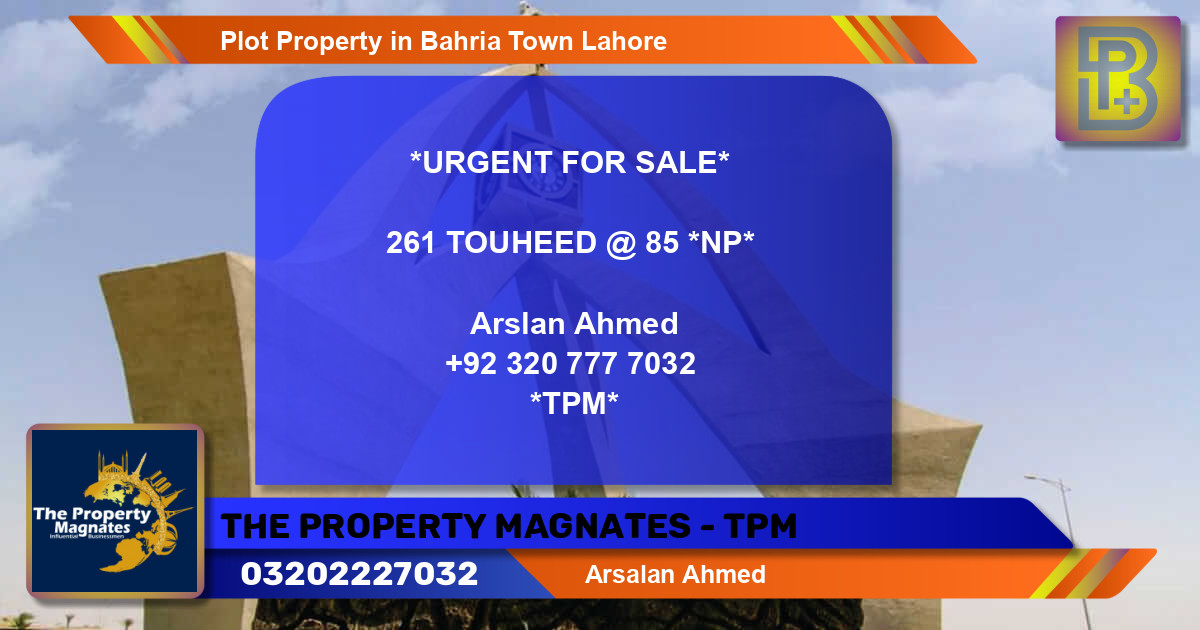 Residential Plot for Sale in Bahria Town, Lahore - (BP-53344)