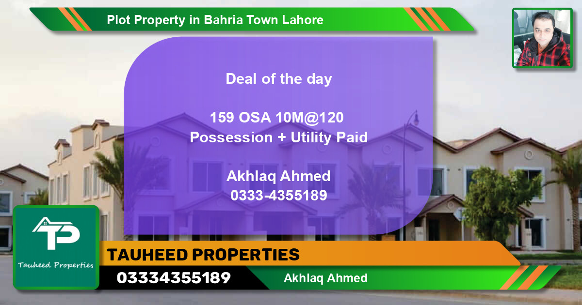 Residential Plot for Sale in Bahria Town, Lahore - (BP-53368)