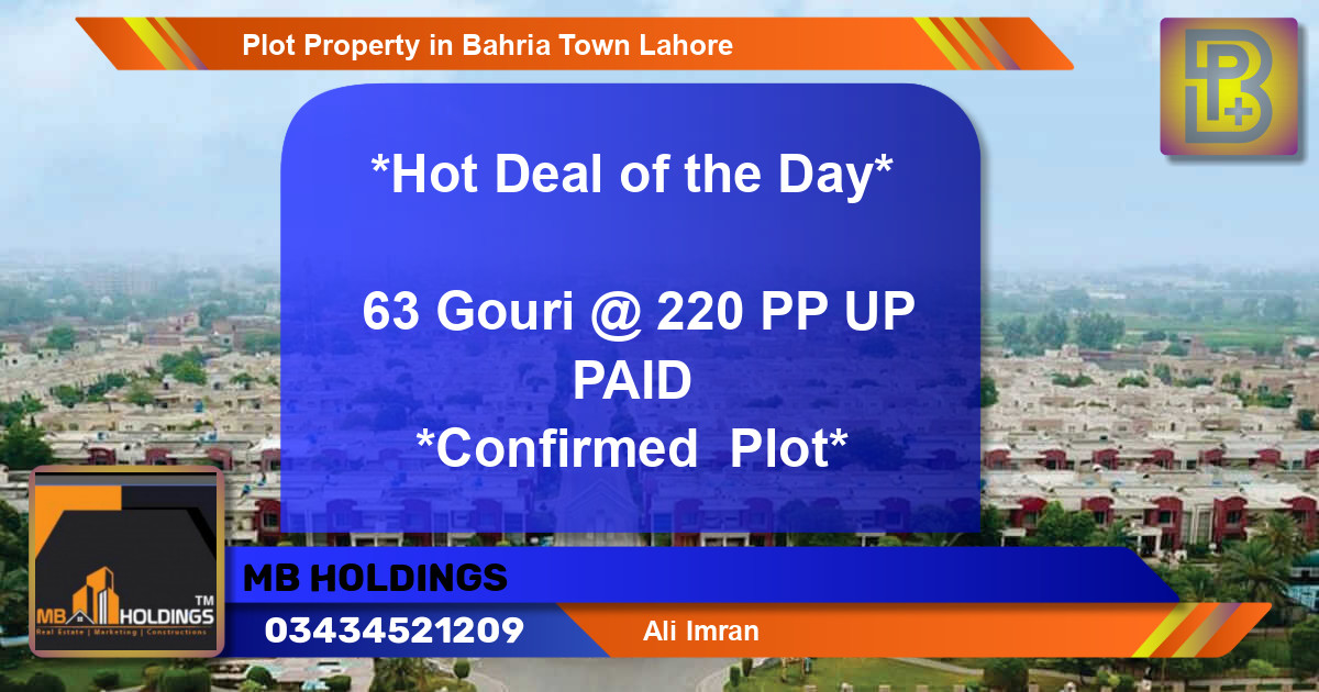 Residential Plot for Sale in Bahria Town, Lahore - (BP-53377)