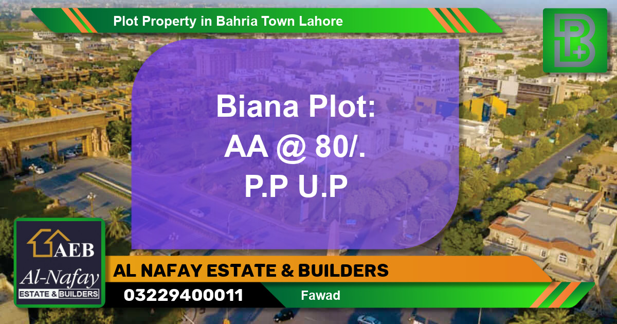 Residential Plot for Sale in Bahria Town, Lahore - (BP-53392)