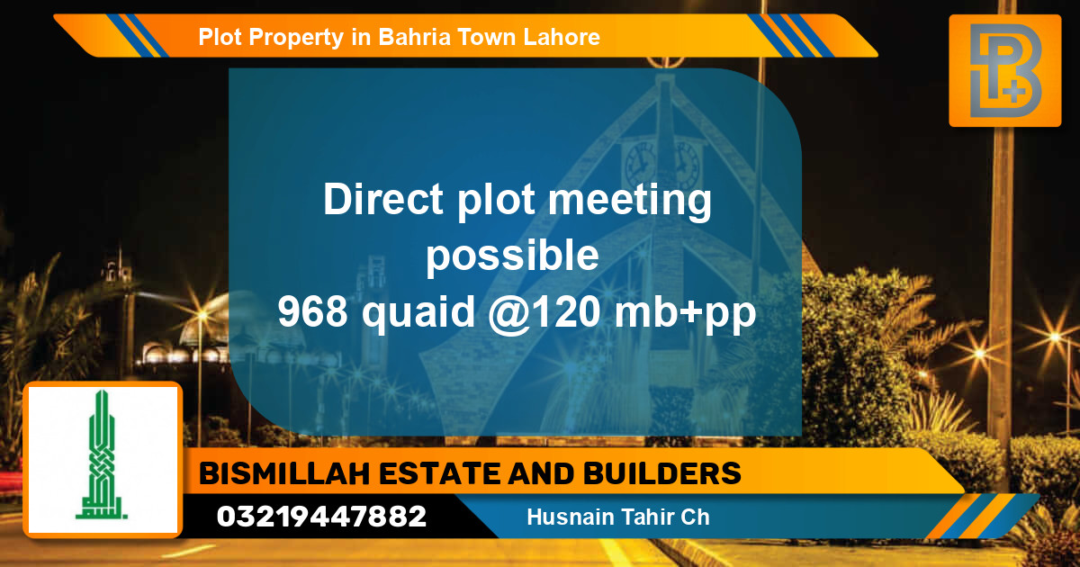 Residential Plot for Sale in Bahria Town, Lahore - (BP-53407)