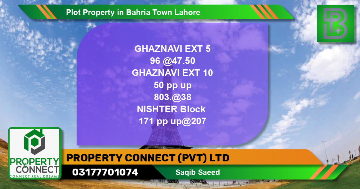 Residential Plot for Sale in Bahria Town, Lahore - (BP-53410)