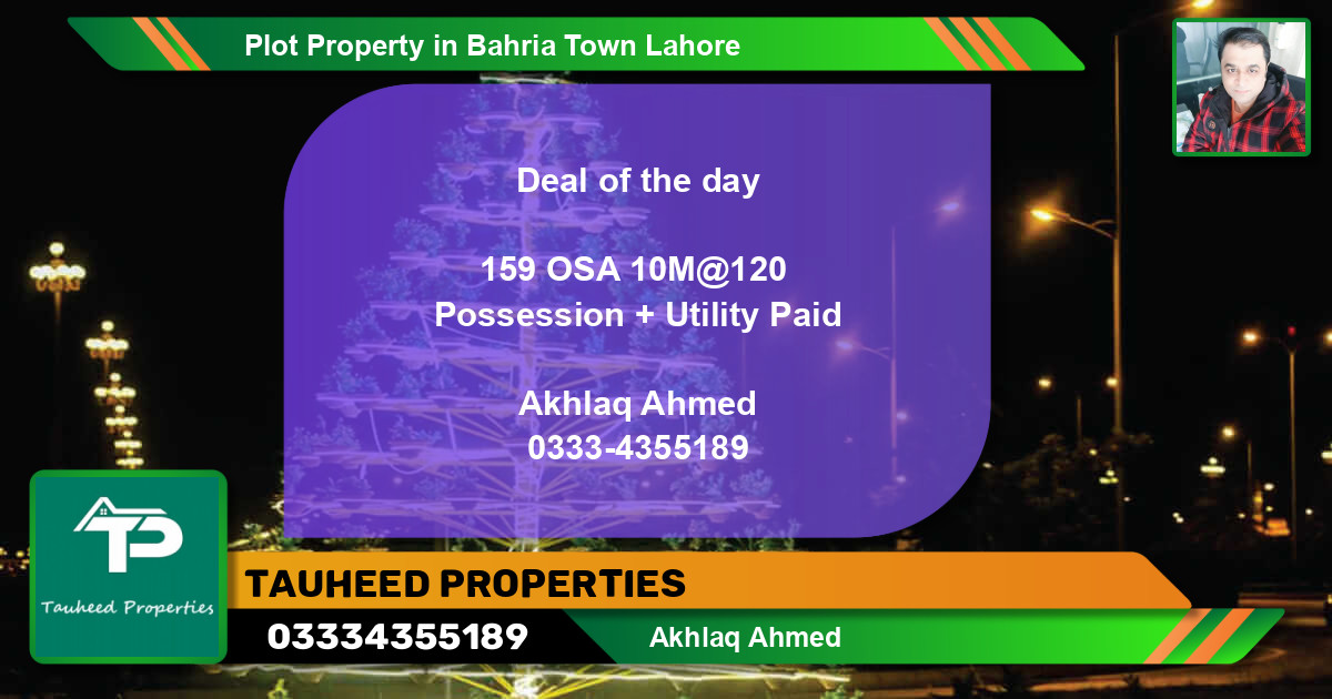 Residential Plot for Sale in Bahria Town, Lahore - (BP-53438)