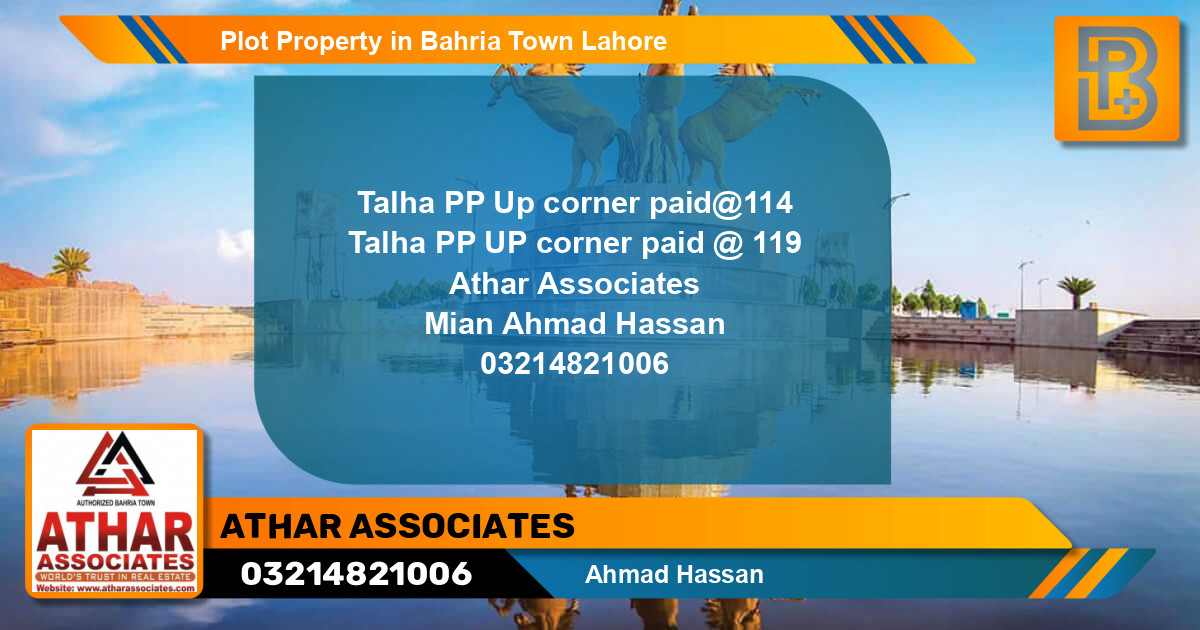 Residential Plot for Sale in Bahria Town, Lahore - (BP-53439)
