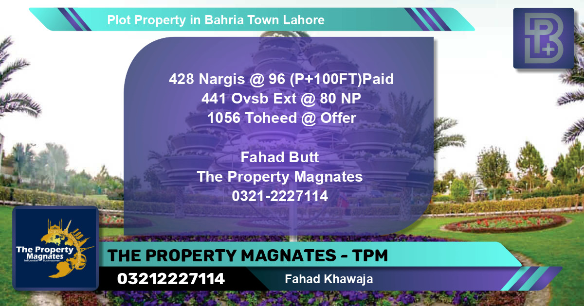 Residential Plot for Sale in Bahria Town, Lahore - (BP-53445)