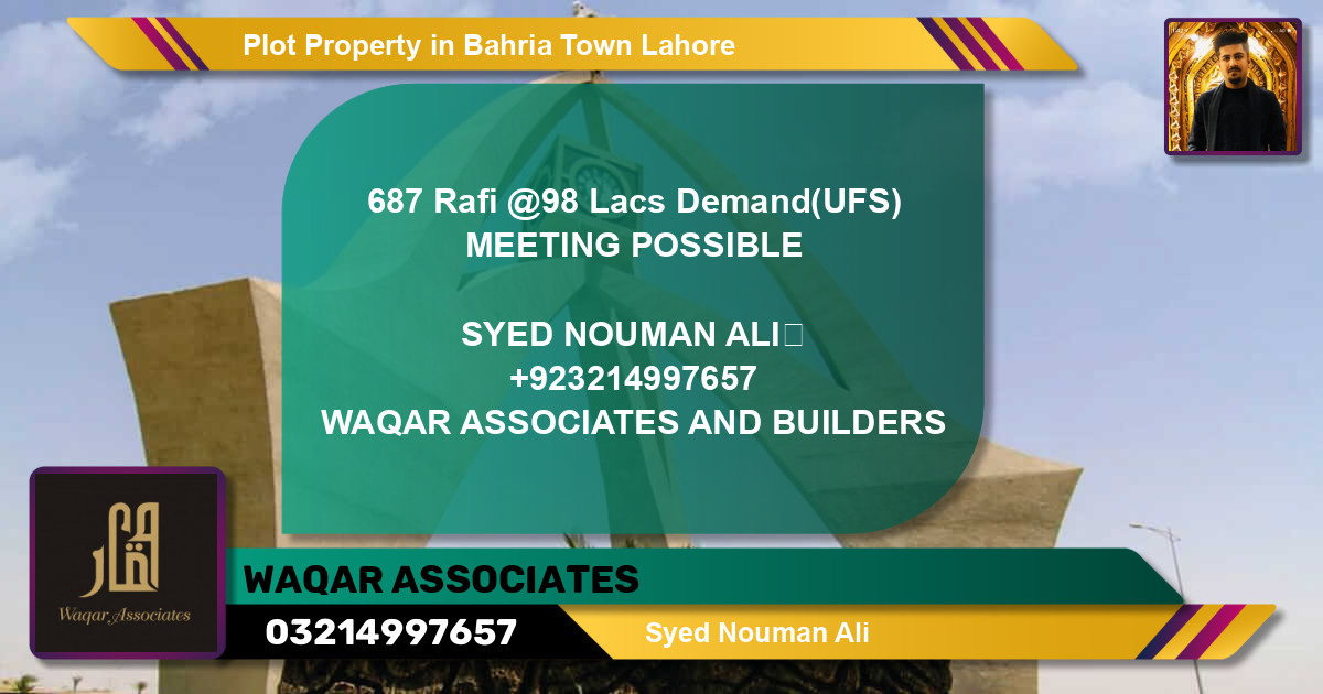 Residential Plot for Sale in Bahria Town, Lahore - (BP-53501)