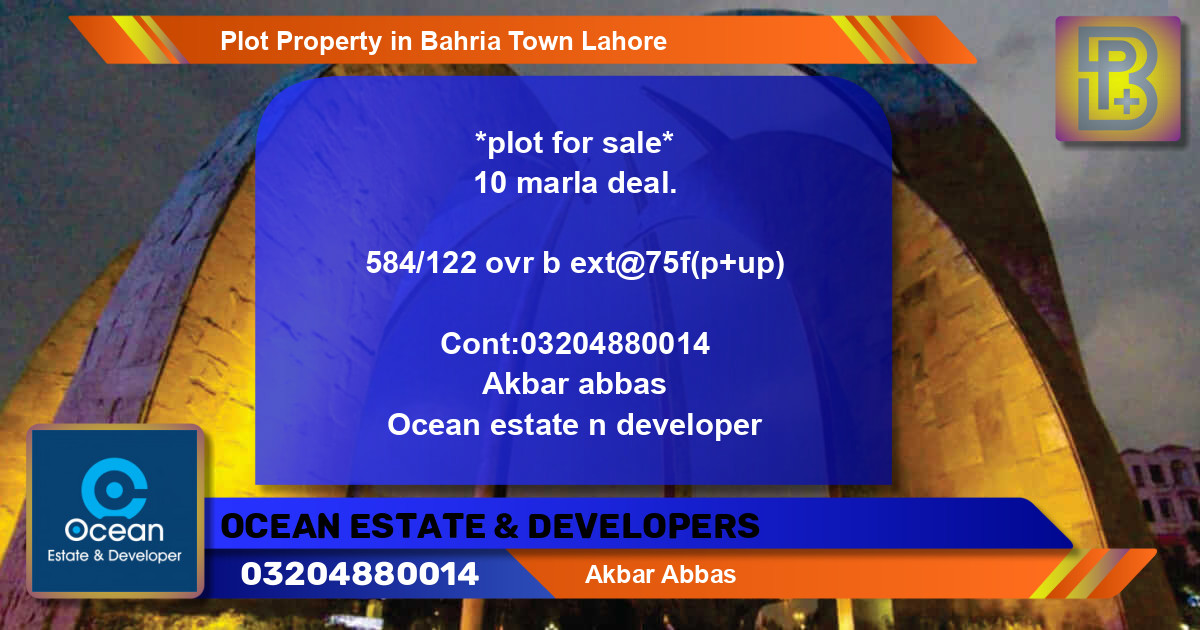 Residential Plot for Sale in Bahria Town, Lahore - (BP-53577)