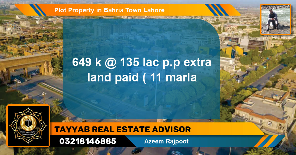 Residential Plot for Sale in Bahria Town, Lahore - (BP-53662)