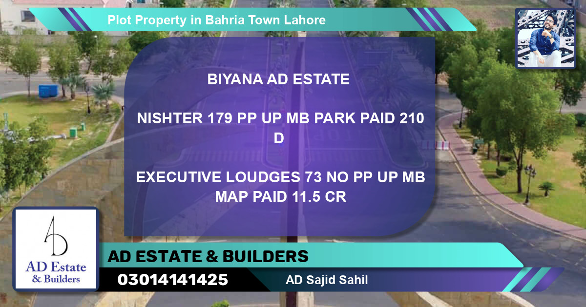 Residential Plot for Sale in Bahria Town, Lahore - (BP-53697)