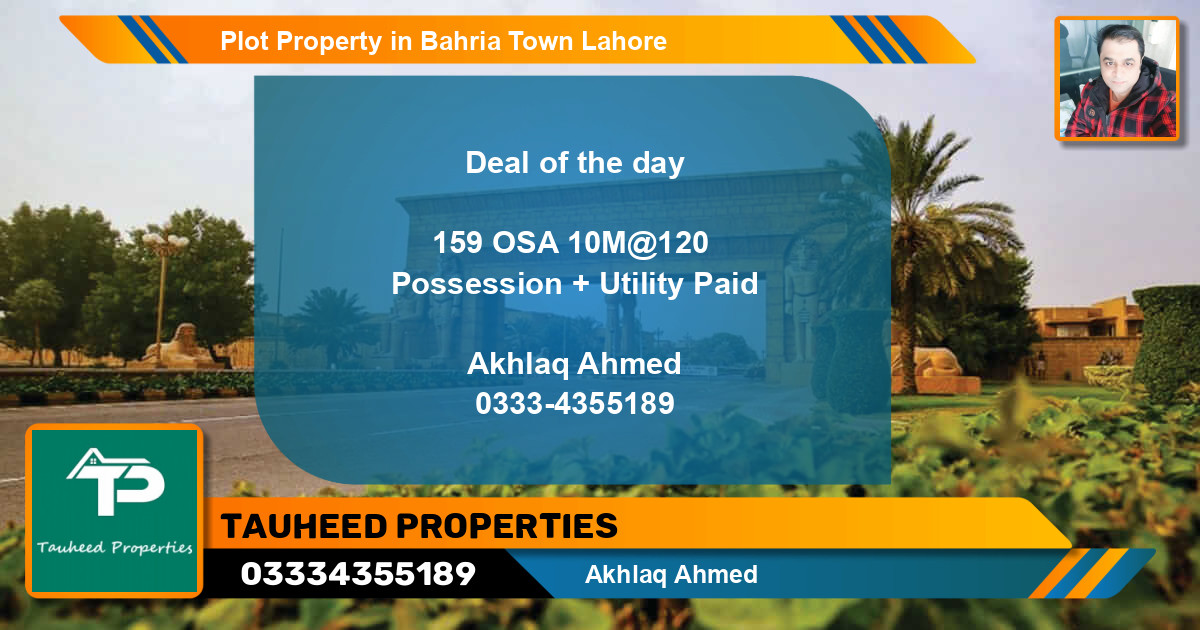 Residential Plot for Sale in Bahria Town, Lahore - (BP-53701)