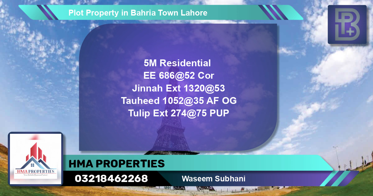 Residential Plot for Sale in Bahria Town, Lahore - (BP-53706)